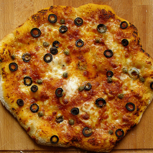 Pizza after baking