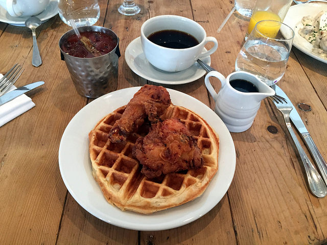 chicken with waffles