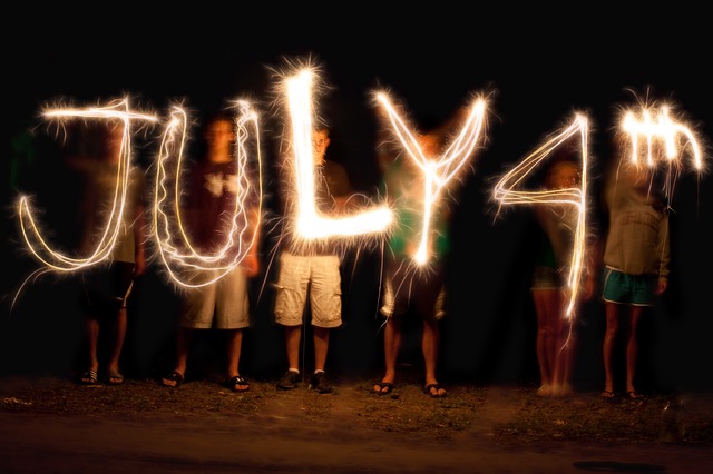 july 4th light painting